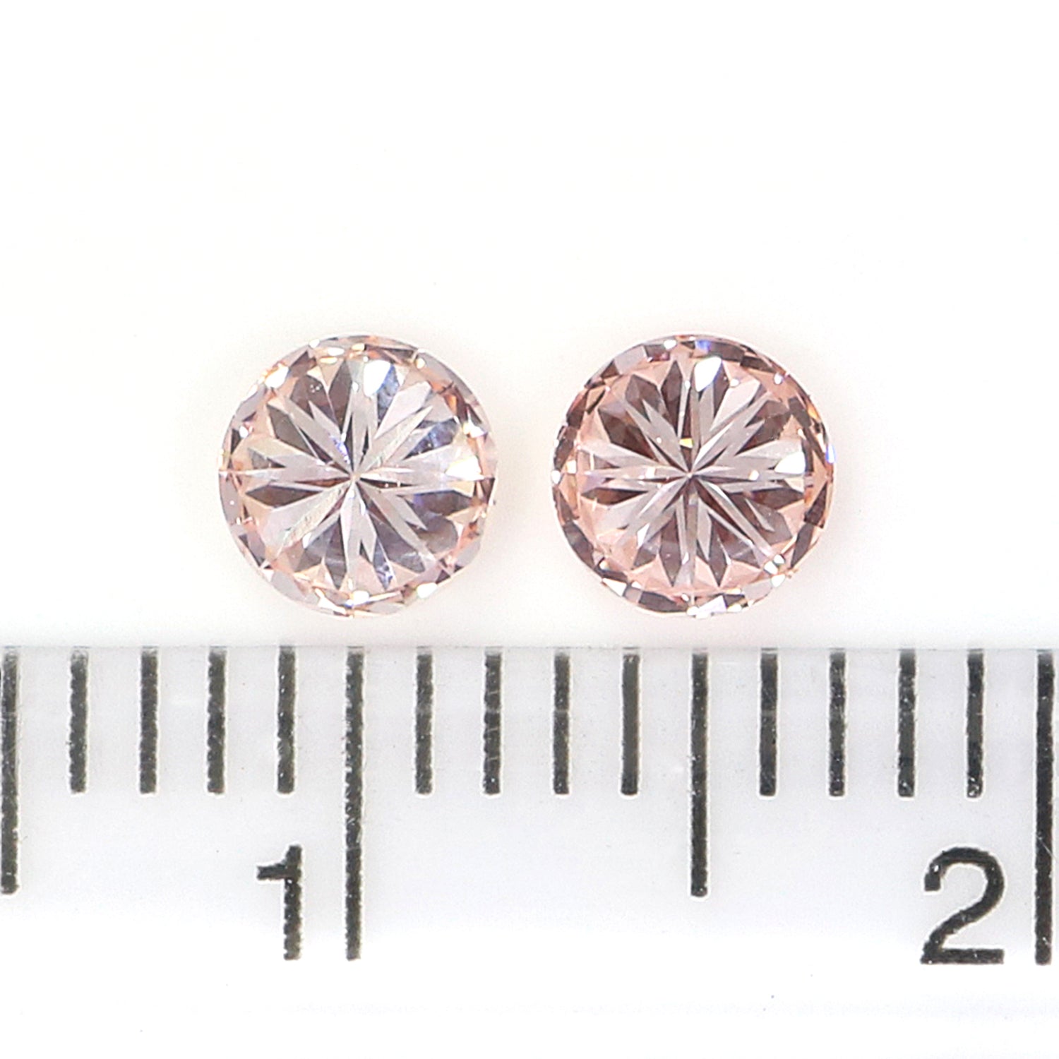 0.53 CT Lab Grown Round Brilliant Cut CVD Diamond VS1 Clarity Pink Color Round Cut Pair Diamond 4.10 MM Pink Color Round Shape Diamond L3550