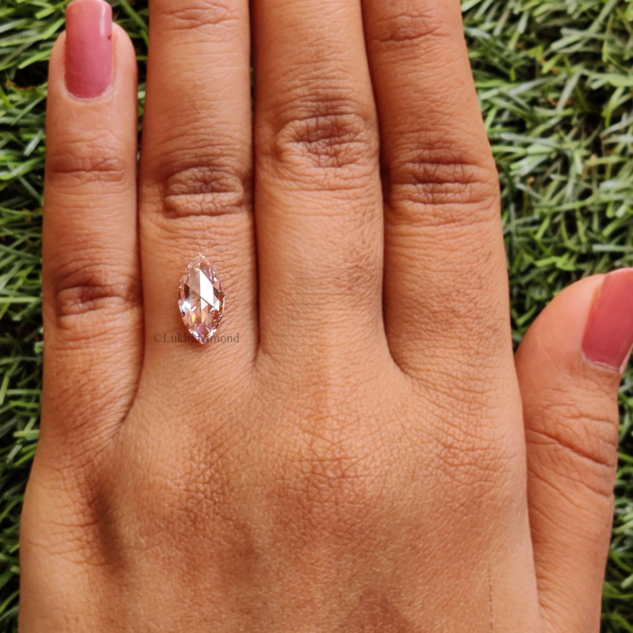 1.59 CT IGI Certified Marquise Rose Cut Fancy Intense Pink Color Diamond VS1 Clarity Diamond Lab Grown CVD Diamond Lab Created Diamond L3327