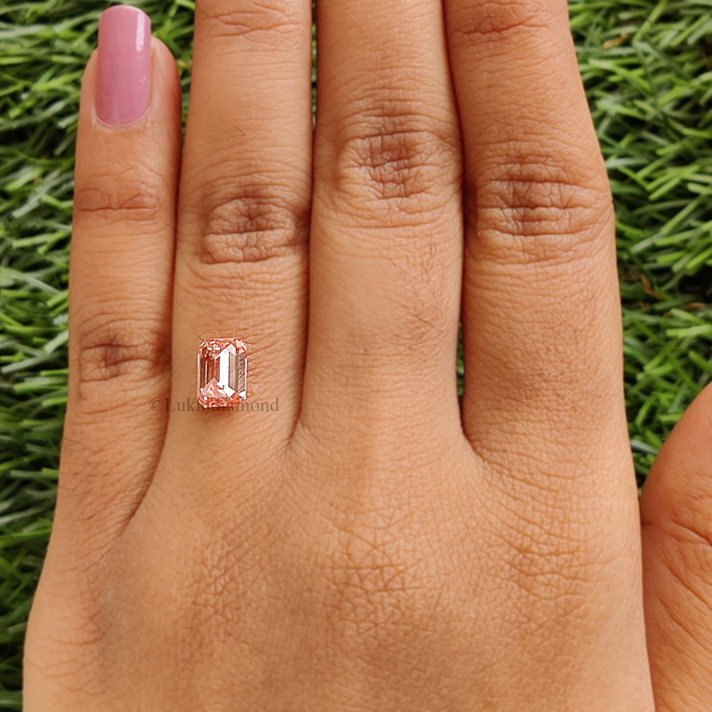 1.41 CT IGI Certified Emerald Cut Fancy Vivid Pink Color Diamond VS1 Clarity Diamond Lab Grown Diamond Lab Created Emerald CVD Diamond L3417