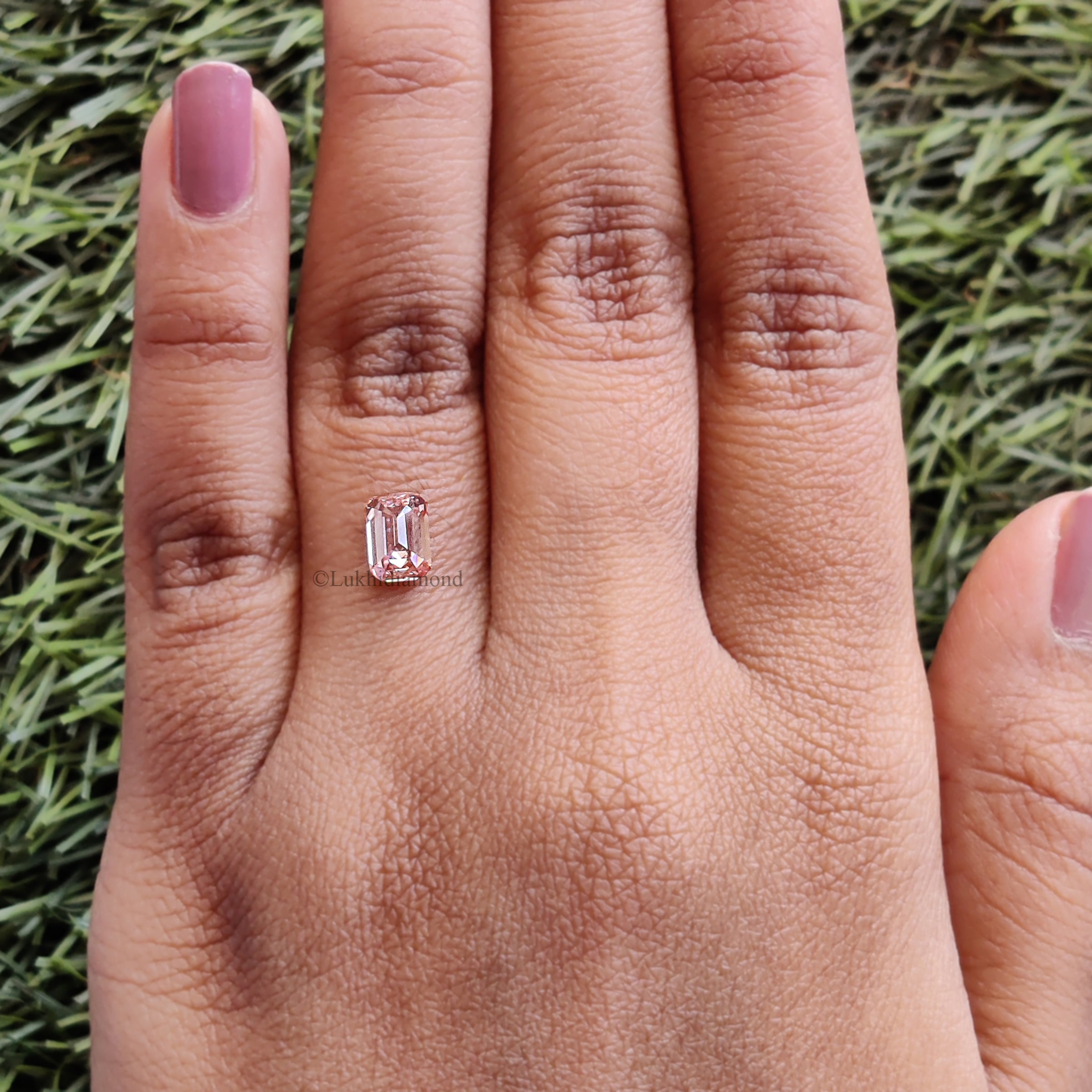 1.13 CT IGI Certified Emerald Cut Fancy Vivid Pink Color Diamond VS1 Clarity Diamond Lab Grown Diamond Lab Created Emerald CVD Diamond L3296