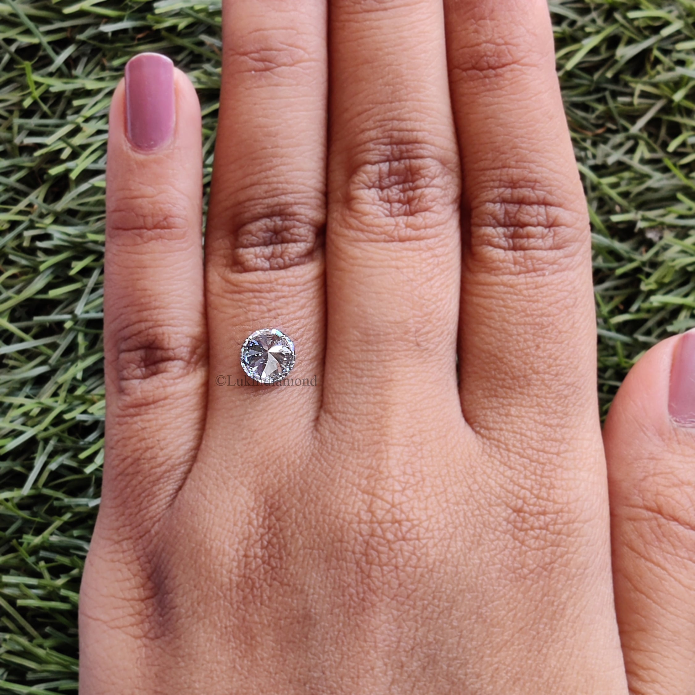 1.24 CT IGI Certified Round Brilliant Cut Fancy Vivid Blue Color VS1 Clarity Diamond Lab Grown Diamond Lab Created Round CVD Diamond L3298