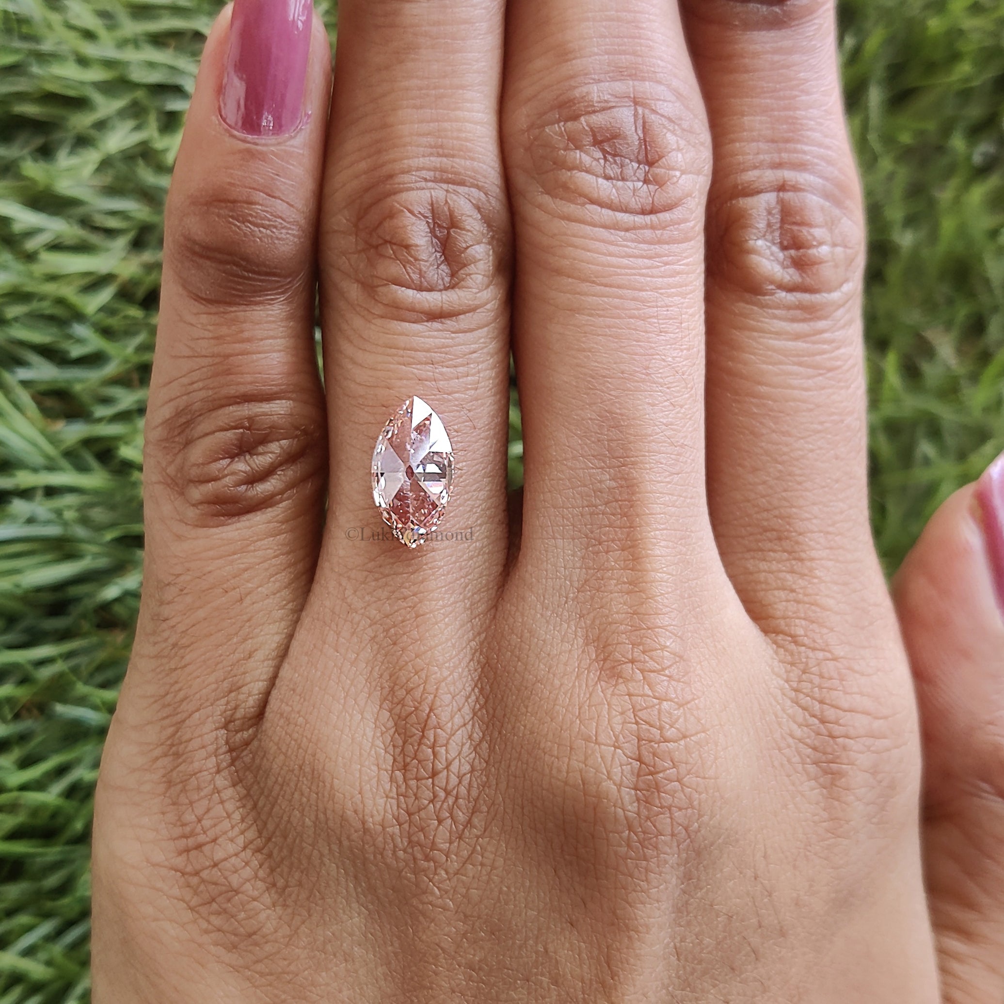 1.91 CT IGI Certified Marquise Brilliant Cut Diamond Fancy Vivid Pink Color VVS2 Clarity Lab Grown Diamond Lab Created CVD Diamond L3582