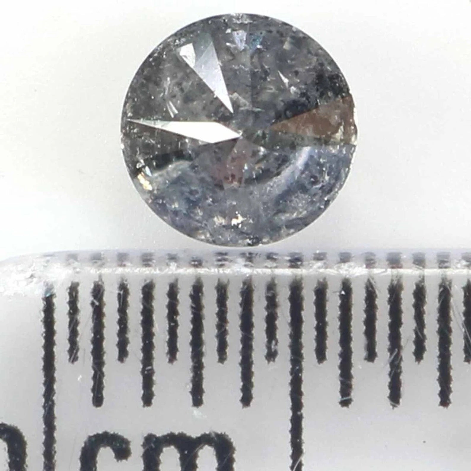 0.47 CT Natural Loose Round Shape Diamond Salt And Pepper Diamond 4.75 MM Natural Loose Black Grey Diamond Round Brilliant Cut Diamond NQ802