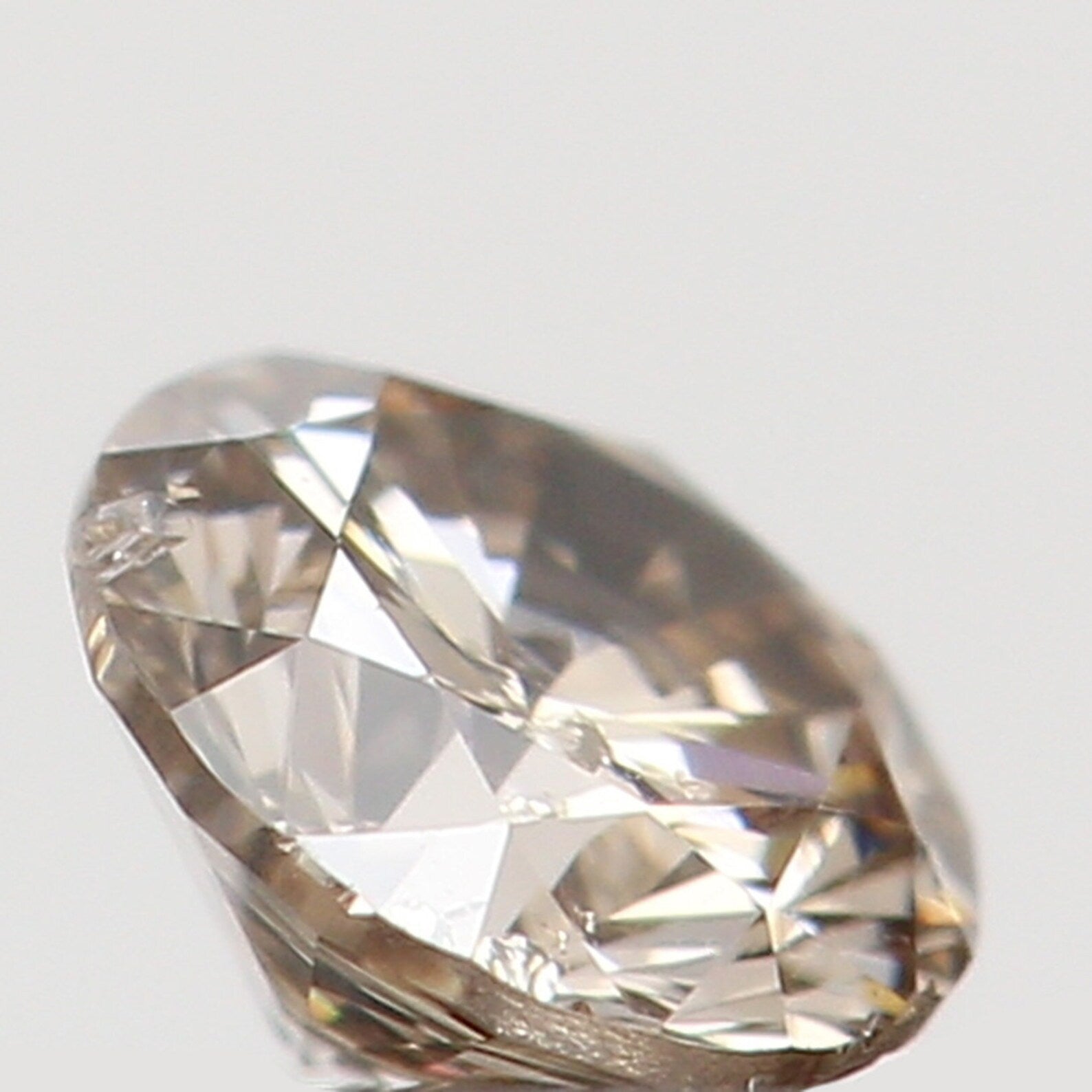 0.14 Ct Natural Loose Diamond Round Brown Color I1 Clarity 3.20 MM N7278