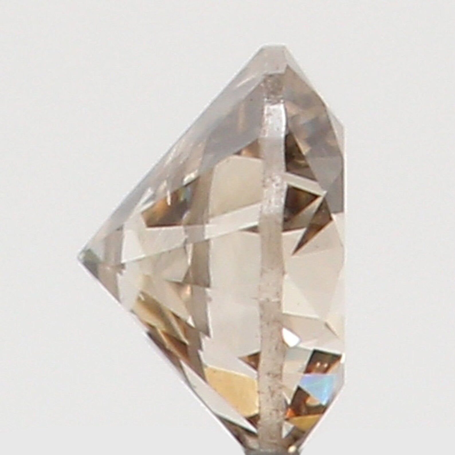 0.07 Ct Natural Loose Diamond Round Brown Color I1 Clarity 2.60 MM N7522