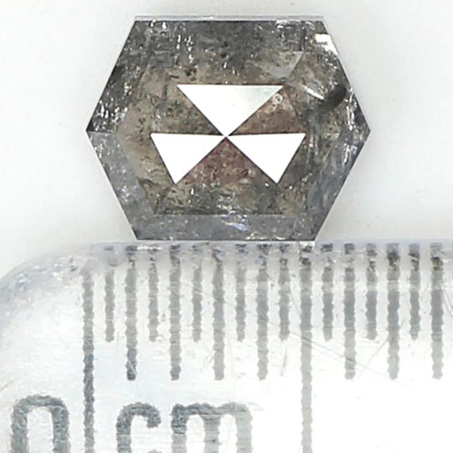0.97 CT Natural Loose Hexagon Shape Diamond Salt And Paper Hexagon Cut Diamond 6.60 MM Natural Loose Diamond Hexagon Shape Diamond QN932