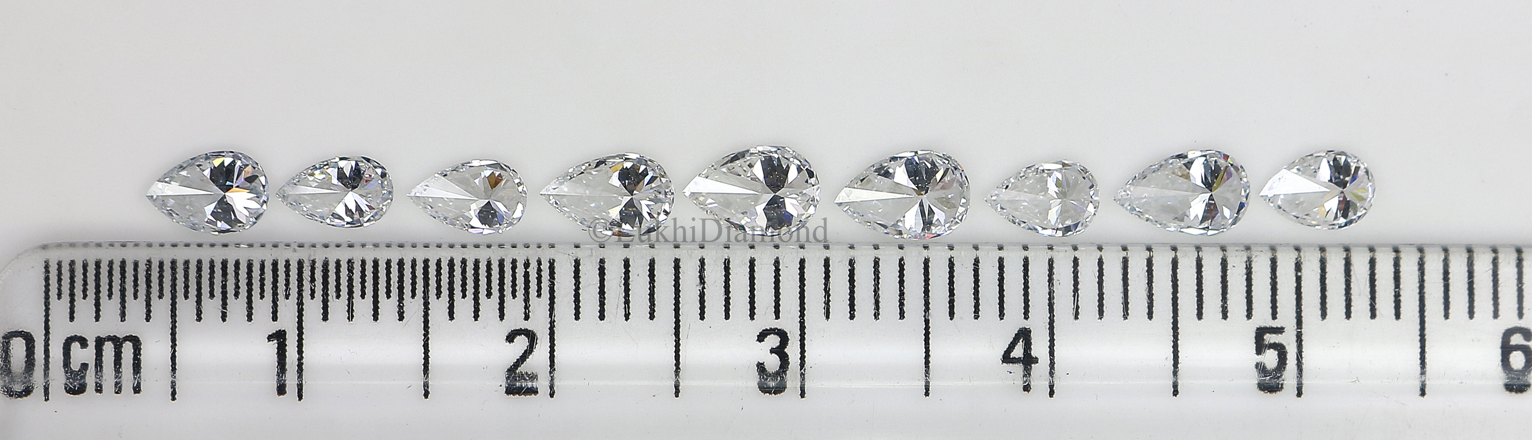 Pear Cut Lab Grown Diamond 3X2/4X3/5X3 MM Size Pear D/E/F Color VS Clarity Diamond 2 PCs Pair For Earring Gift For Her Engagement Ring Q115