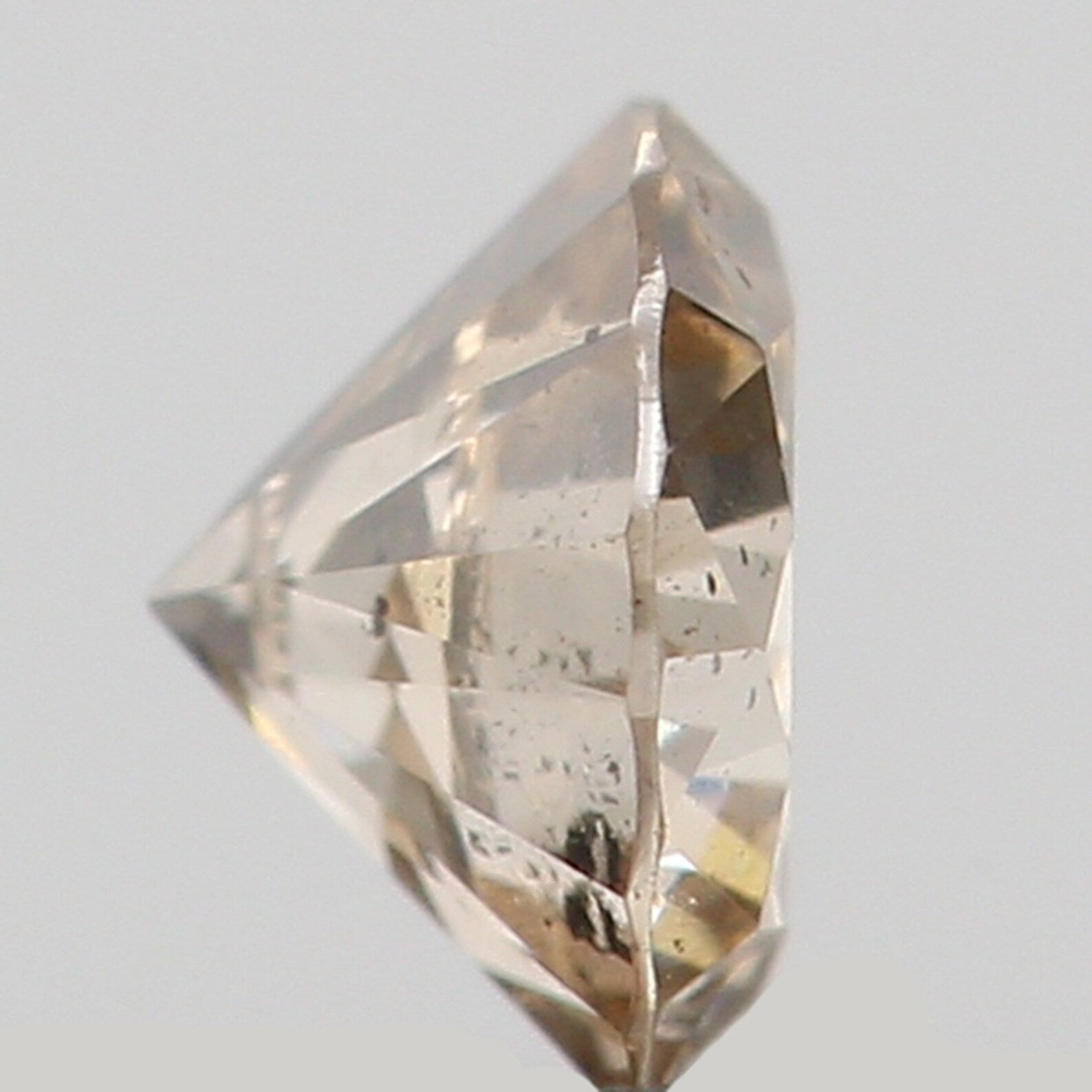 0.13 Ct Natural Loose Diamond Round Brown Color SI2 Clarity 3.20 MM N7293