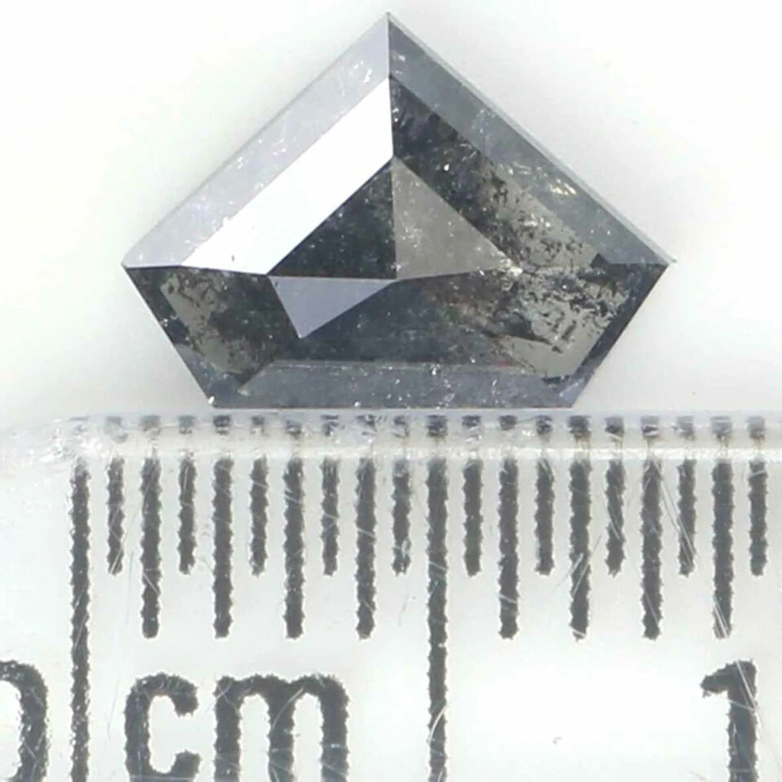0.90 CT Natural Loose Shield Shape Diamond Salt And Pepper Shield Cut Diamond 5.55 MM Natural Loose Diamond Black Grey Shield Diamond QN767