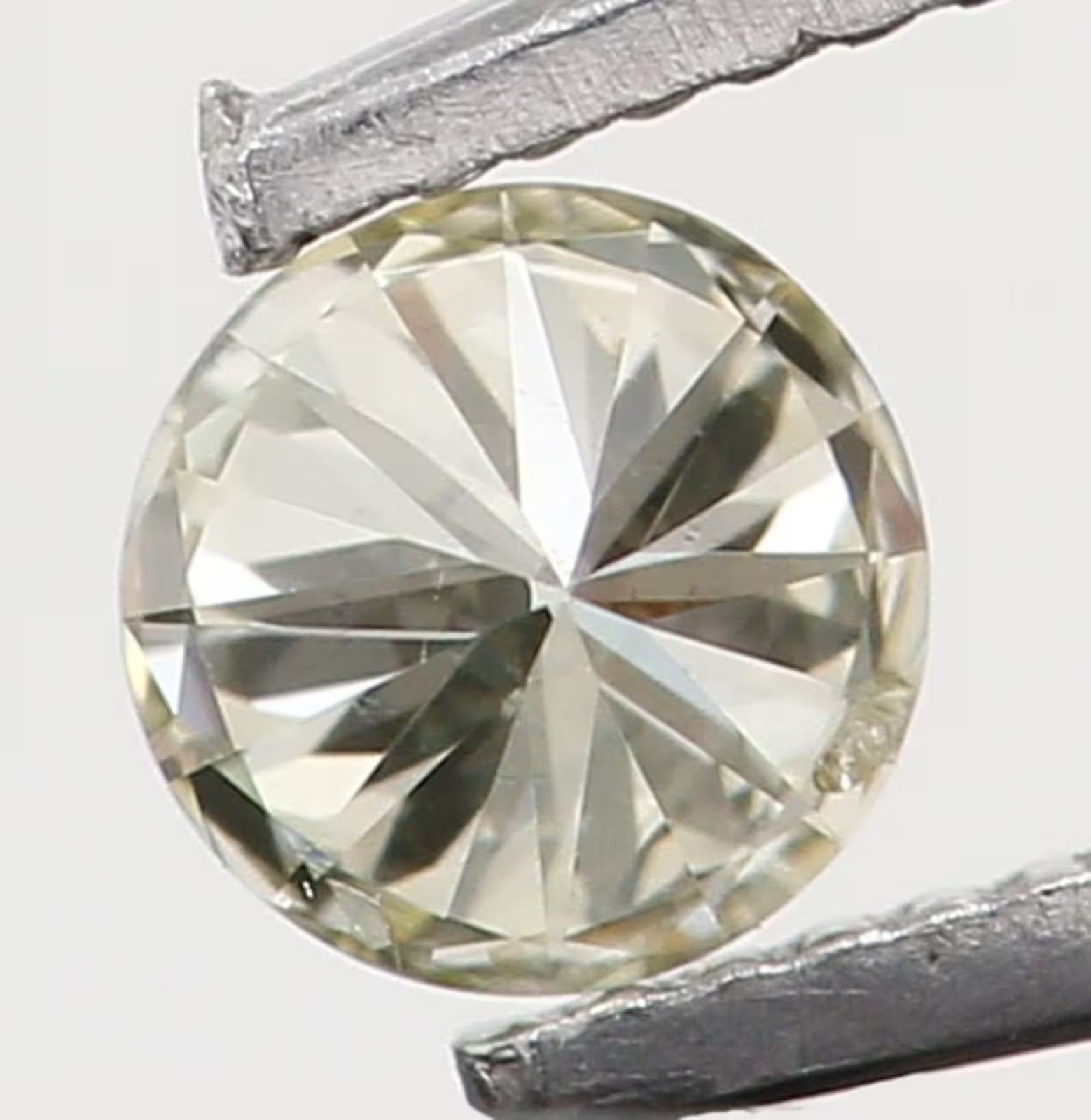 0.06 Ct Natural Loose Diamond, Light Yellow Diamond, Round Diamond, Round Brilliant Cut Diamond, Sparkling Diamond, Rustic Diamond N6504