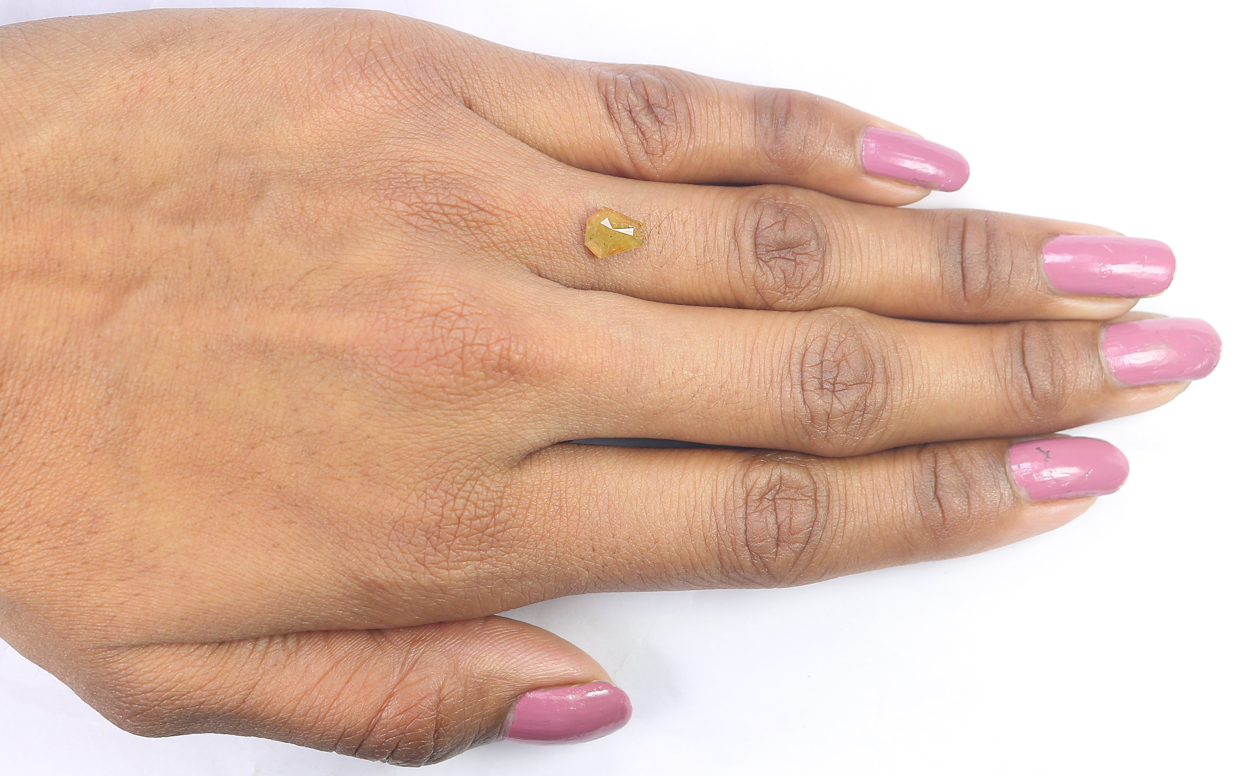 0.81 CT Natural Loose Coffin Cut Diamond Yellow Color Coffin Cut Diamond 7.00 MM Natural Loose Yellow Diamond Coffin Rose Cut Diamond LQ7968