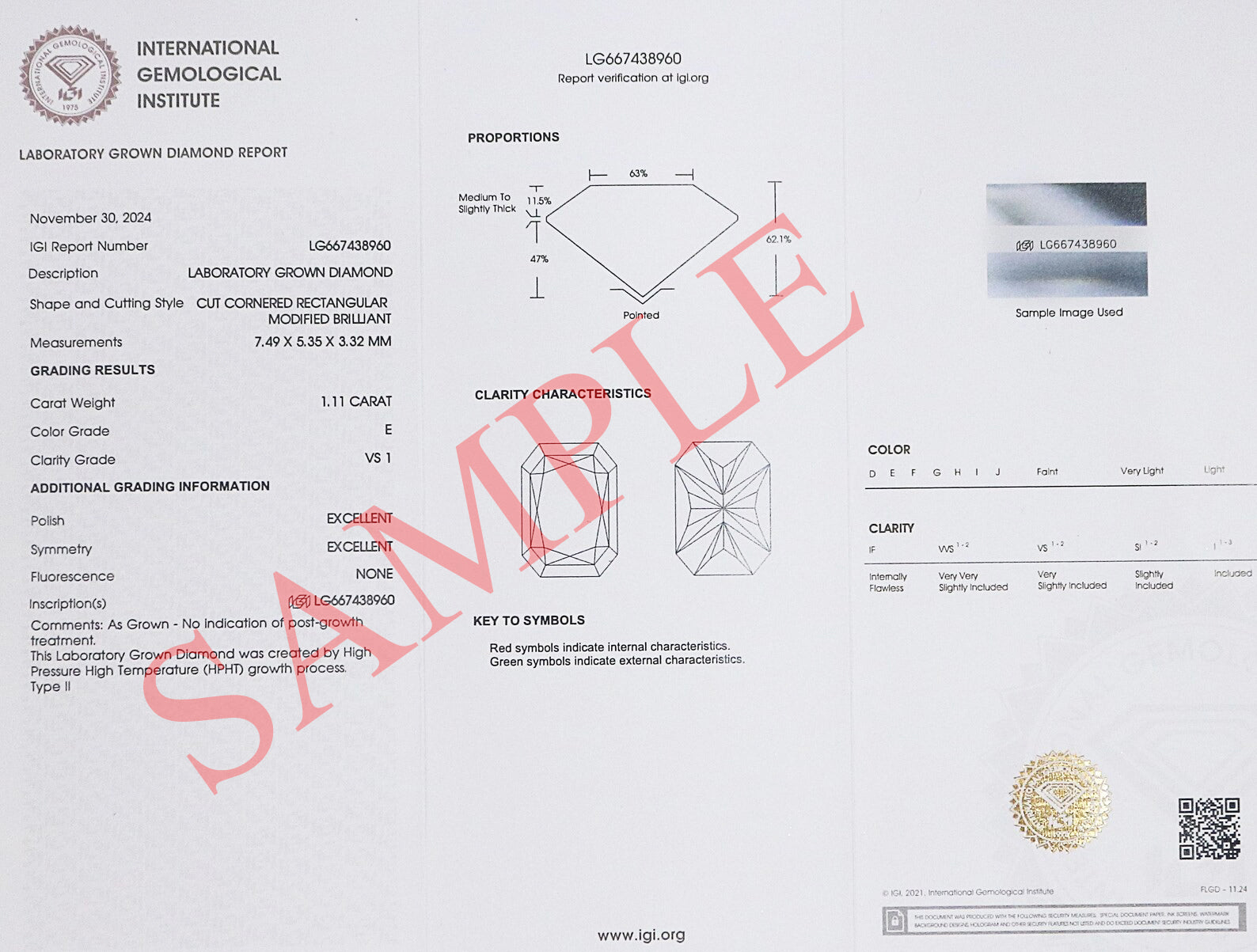 IGI Certified 1 Ct, 1.5 Ct, 2 Ct, 2.5 Ct, 3 Ct Radiant Brilliant Cut E/F Color VS Clarity Lab Grown Diamond Lab Created Loose Diamond Q155