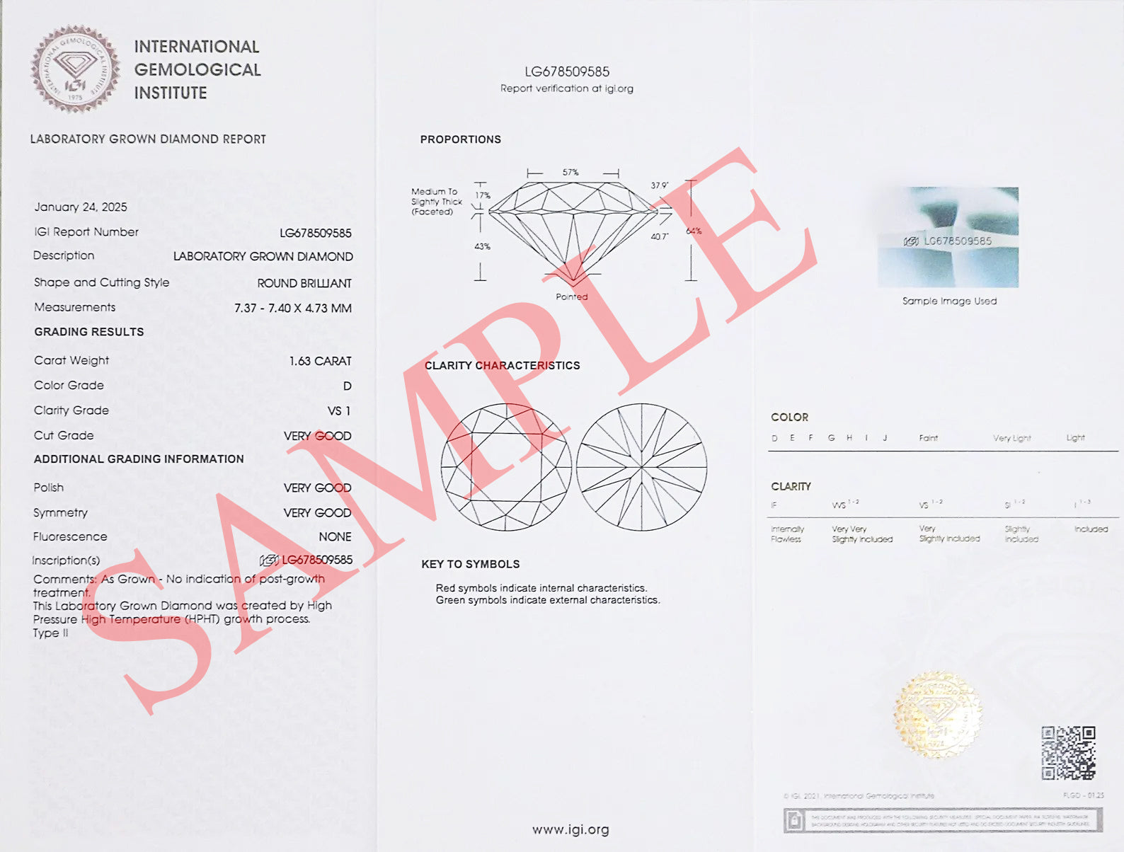 IGI Certified 1 Ct, 1.5 Ct, 2 Ct, 2.5 Ct, 3 Ct Round Brilliant Cut E/F Color VS Clarity Lab Grown CVD Diamond Lab Created Diamond Q103
