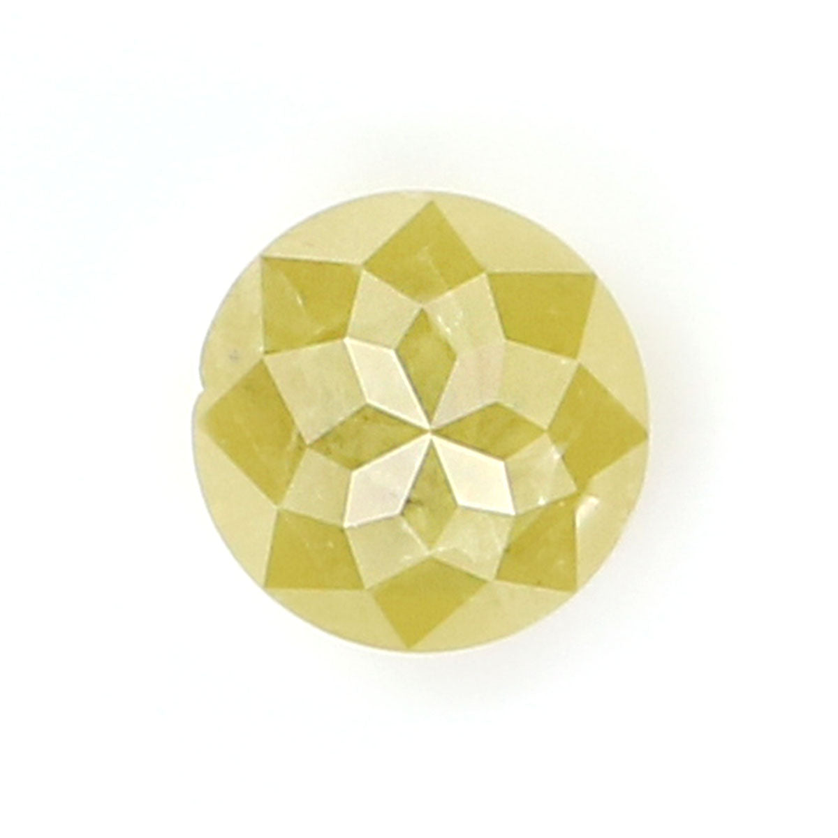 Natural Loose Rose Cut Yellow Green Diamond Color 0.55 CT 4.40 MM Round Rose Cut Shape Diamond KR1094