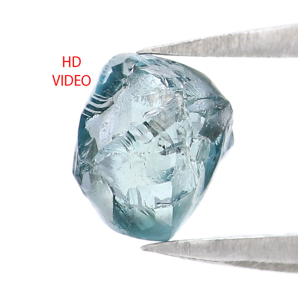 Natural Loose Rough Blue Color Diamond 1.12 CT 6.10 MM Rough Irregular Cut Diamond KDL2319