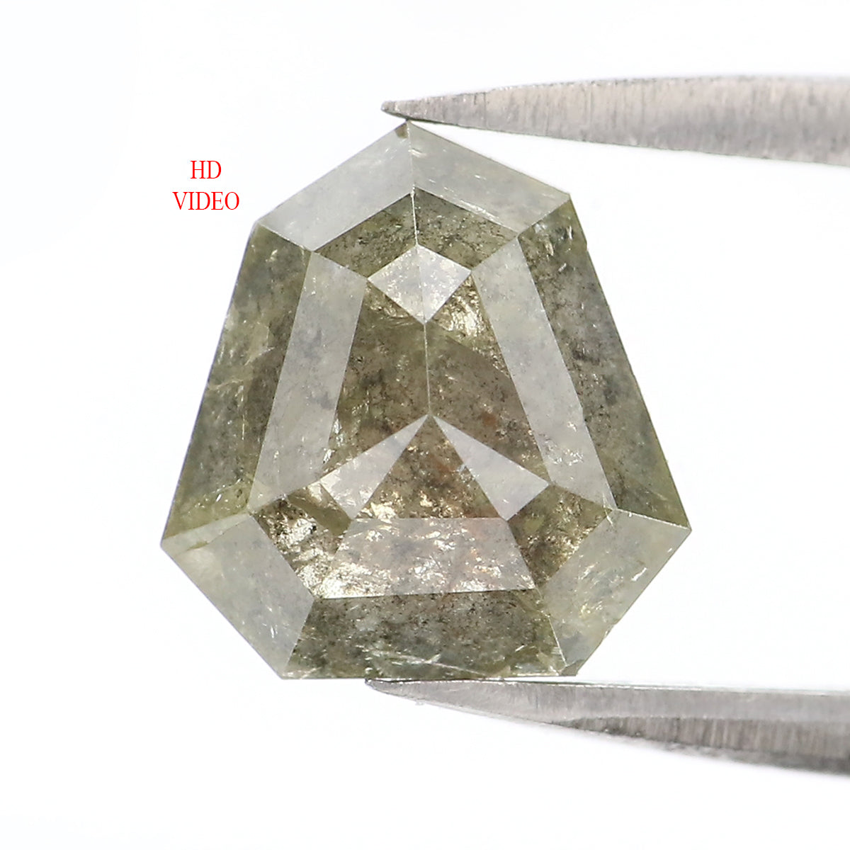 1.93 CT Natural Loose Shield Shape Diamond Green Color Shield Cut Diamond 9.00 MM Natural Loose Grey Color Shield Rose Cut Diamond LQ8145
