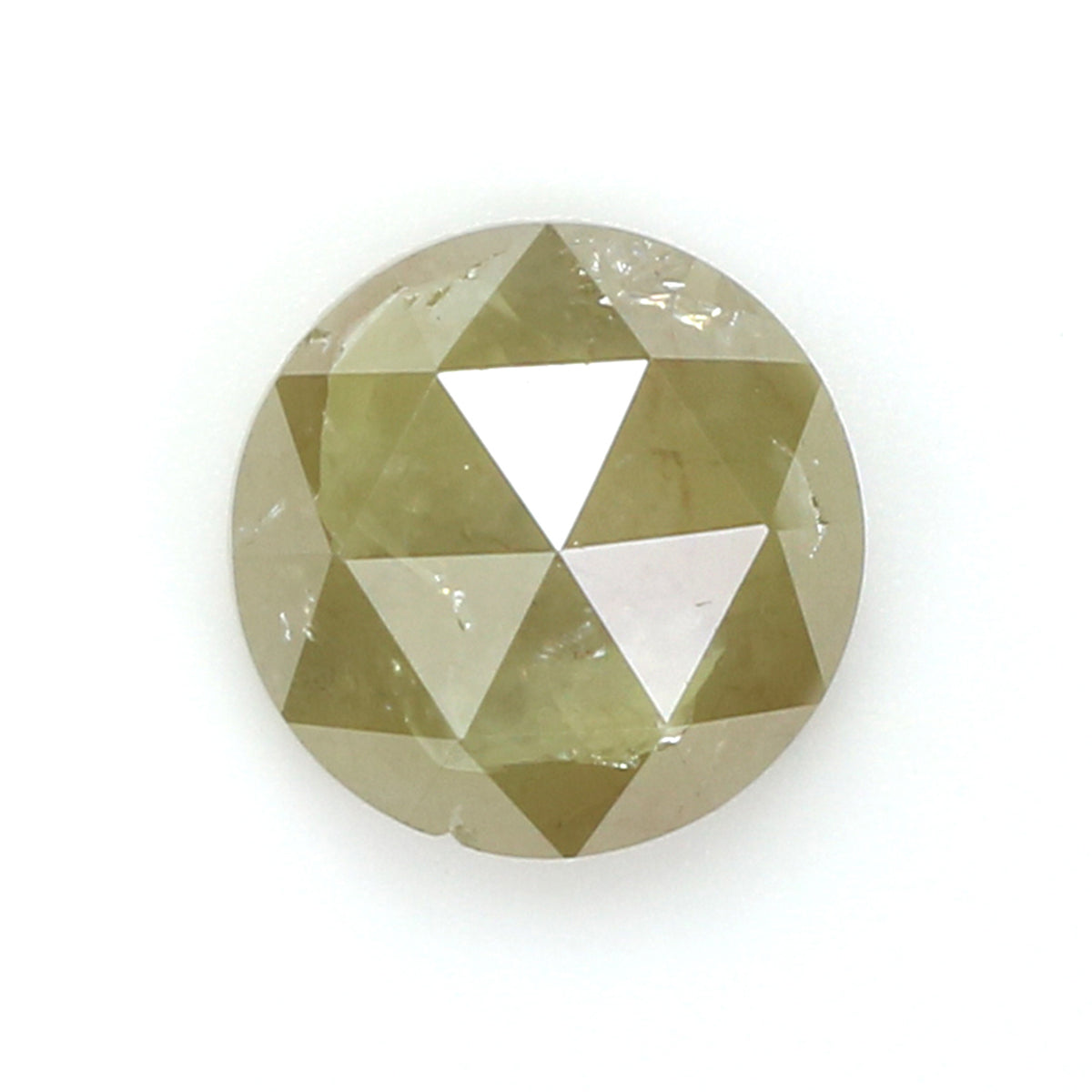 1.49 CT Natural Loose Round Rose Cut Diamond Light Yellow Color Round Shape Diamond 6.75 MM Natural Loose Green Color Round Diamond LQ5803