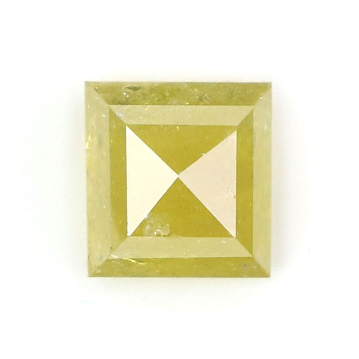 Natural Loose Princess Yellow Color Diamond 0.66 CT 4.40 MM Princess Shape Rose Cut Diamond KR1800