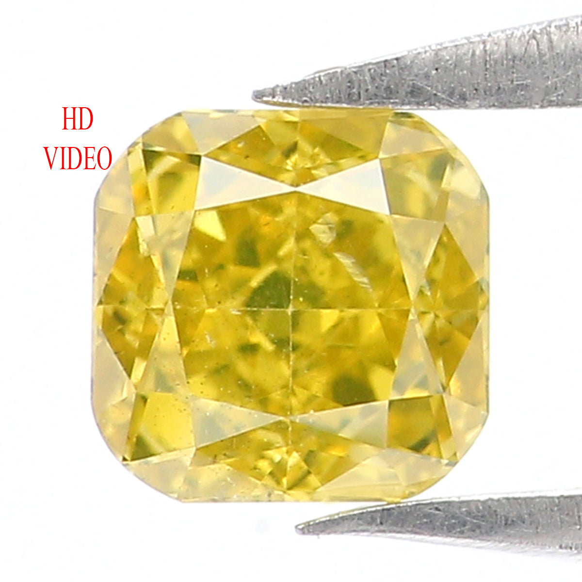 0.53 CT Natural Loose Cushion Shape Diamond Yellow Color Cushion Diamond 4.60 MM Natural Yellow Diamond Cushion Brilliant Cut Diamond KQ616
