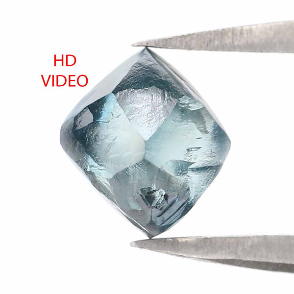1.05 CT Natural Loose Rough Shape Diamond Blue Color Rough Cut Diamond 6.30 MM Natural Loose Blue Diamond Rough Irregular Cut Diamond QL2344