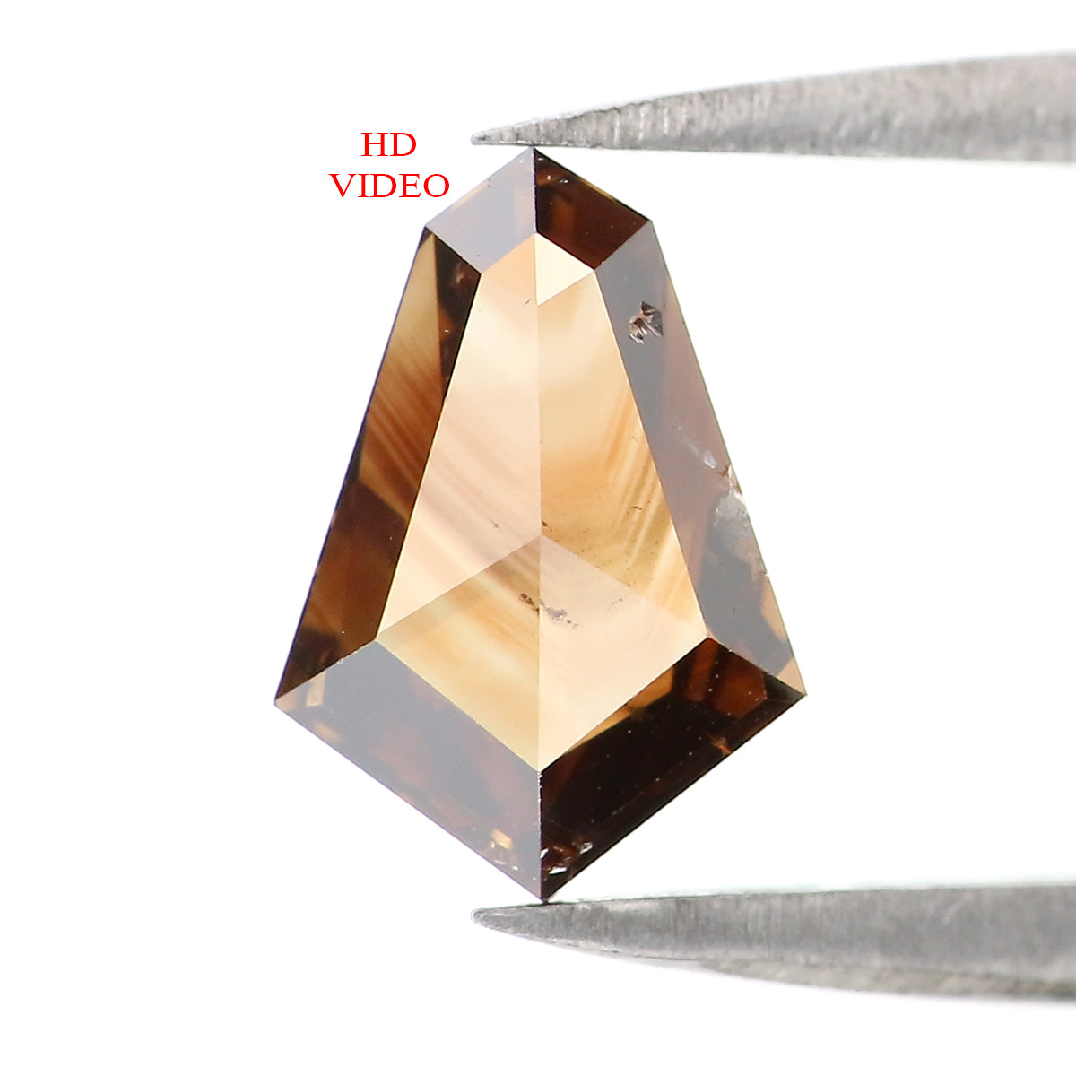 0.95 CT Natural Loose Shield Shape Diamond Brown Color Shield Cut Diamond 8.55 MM Natural Loose Brown Diamond Shield Rose Cut Diamond QL1828