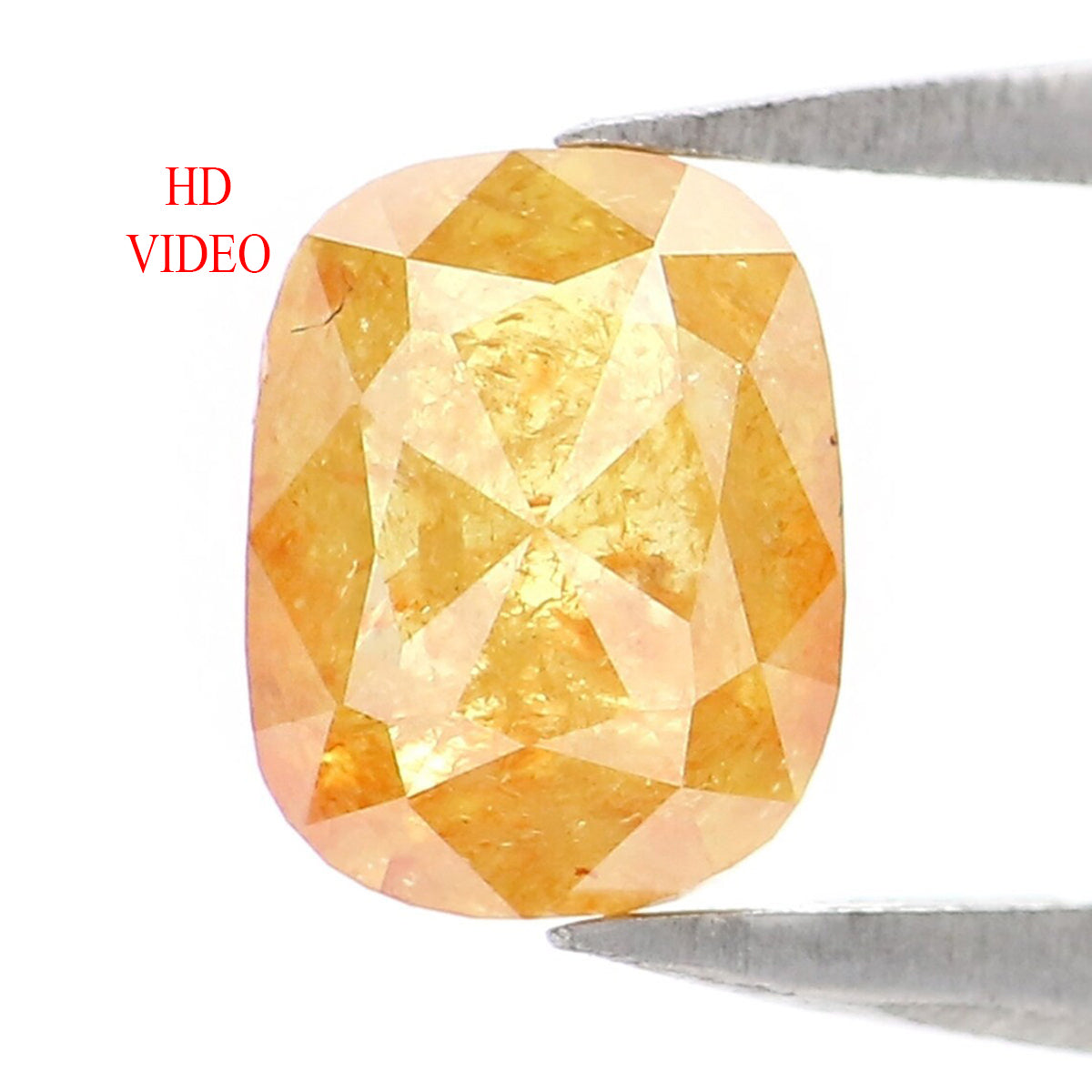 Natural Loose Cushion Yellow Color Diamond 0.93 CT 6.00 MM Cushion Shape Rose Cut Diamond L2154