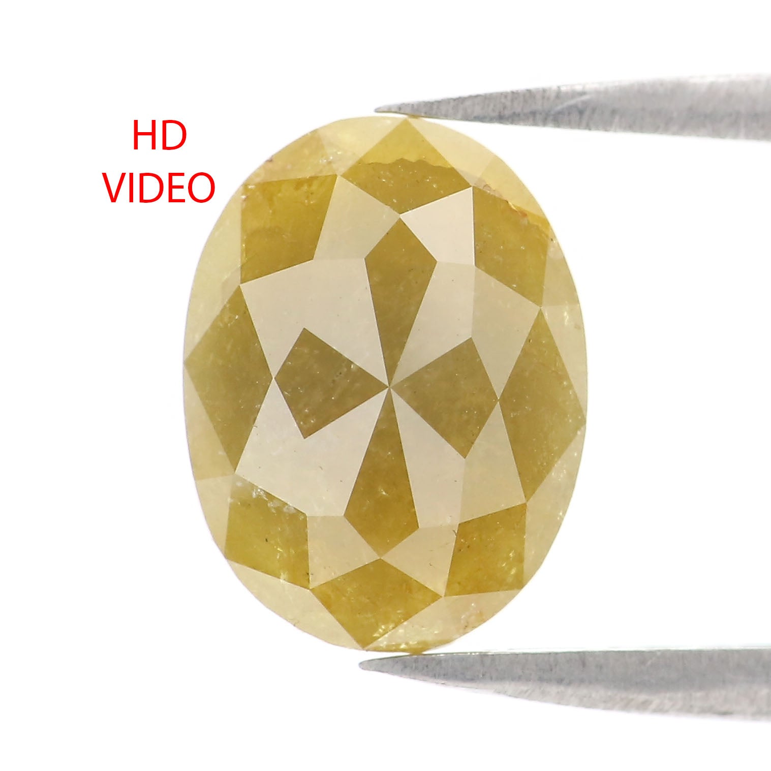 2.80 CT Natural Loose Oval Shape Diamond Yellow Color Oval Cut Diamond 10.65 MM Natural Yellow Color Diamond Oval Rose Cut Diamond LQ2428
