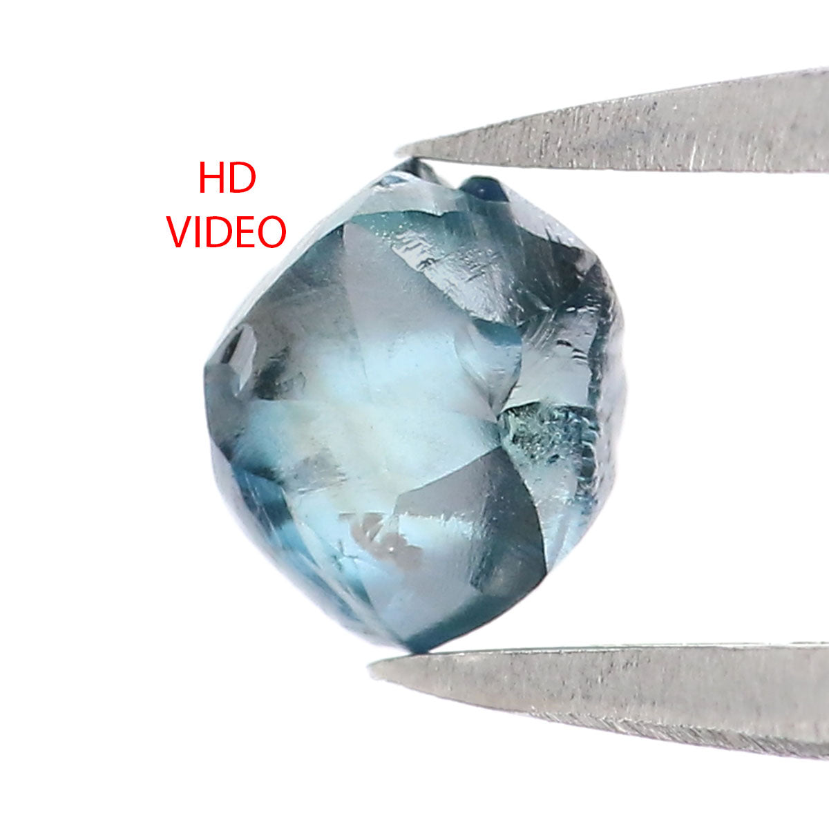 0.98 CT Natural Loose Rough Shape Diamond Blue Color Rough Cut Diamond 5.75 MM Natural Loose Blue Color Rough Irregular Cut Diamond QLB2326