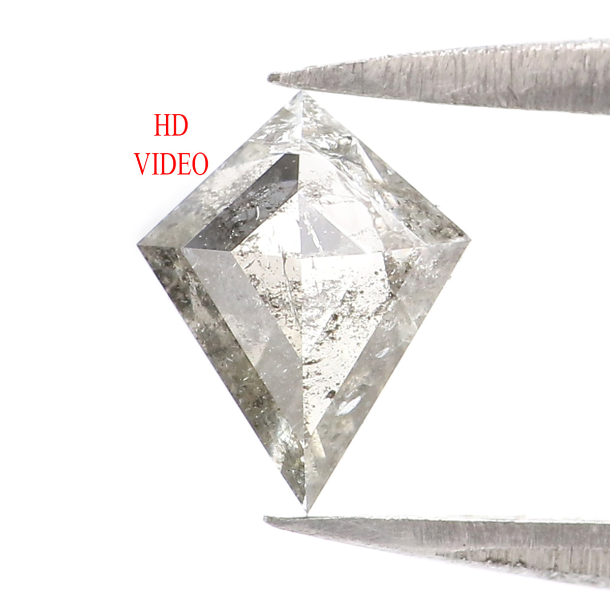 0.63 CT Natural Loose Kite Shape Diamond Salt And Pepper Kite Shape Diamond 7.50 MM Natural Black Grey Color Kite Rose Cut Diamond QL2041