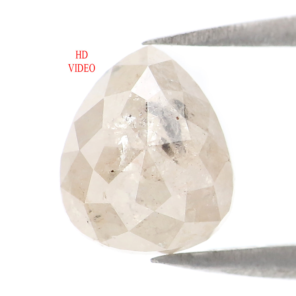 1.68 CT Natural Loose Pear Diamond Grey Color Pear Cut Diamond 7.80 MM Natural Loose Diamond Pear Rose Cut Diamond Pear Shape Diamond QL2119
