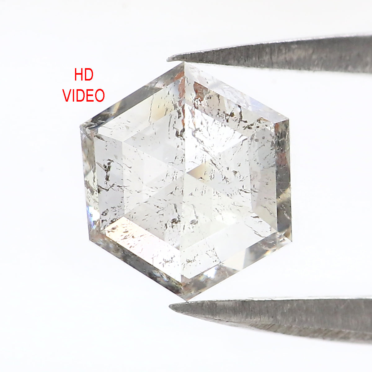 Natural Loose Hexagon Diamond White - G Color 1.34 CT 7.32 MM Hexagon Shape Rose Cut Diamond KDL2626