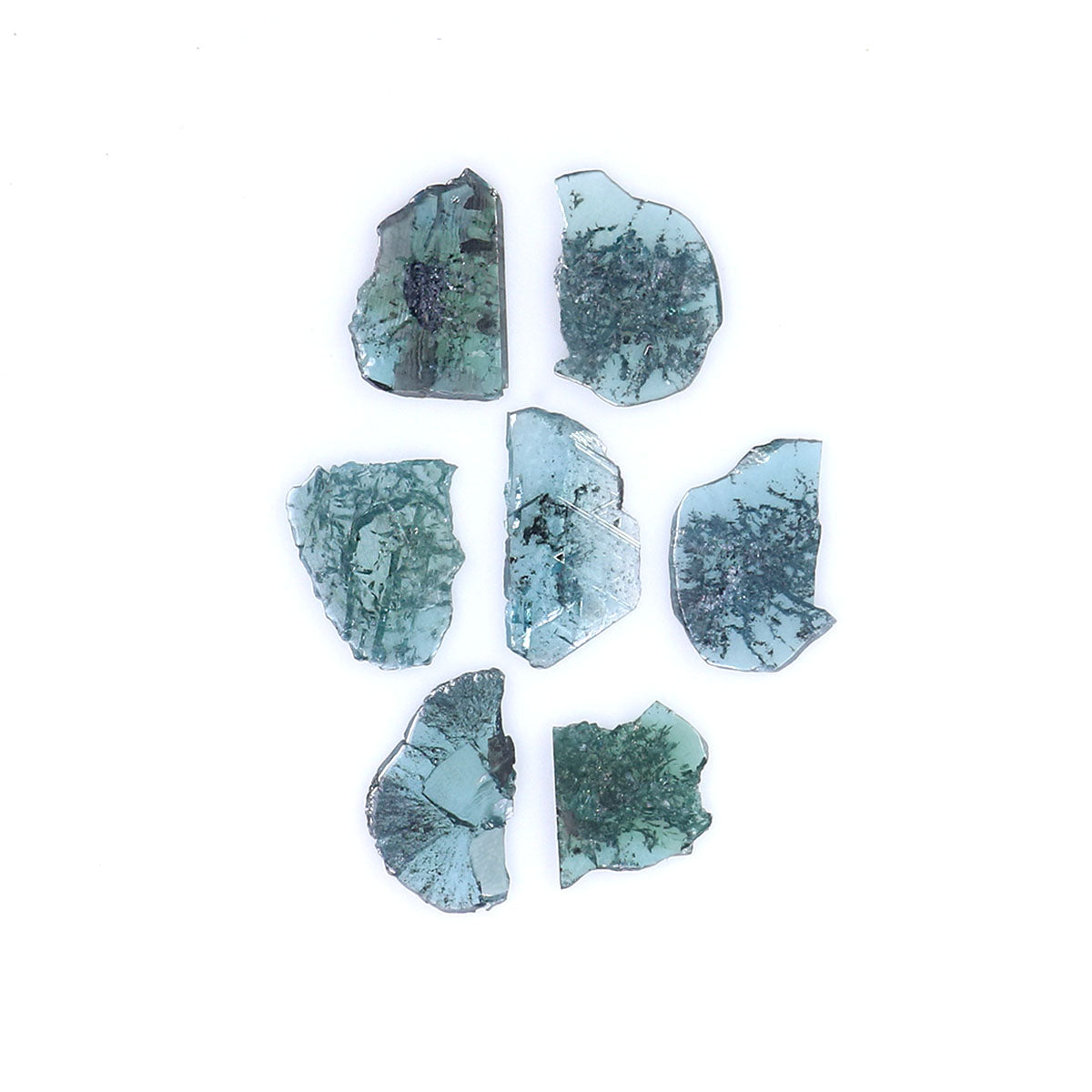 1.14 CT Natural Loose Slice Shape Diamond Blue Color Slice Cut Diamond 6.00 MM Natural Loose Blue Color Slice Irregular Cut Diamond LQ9175