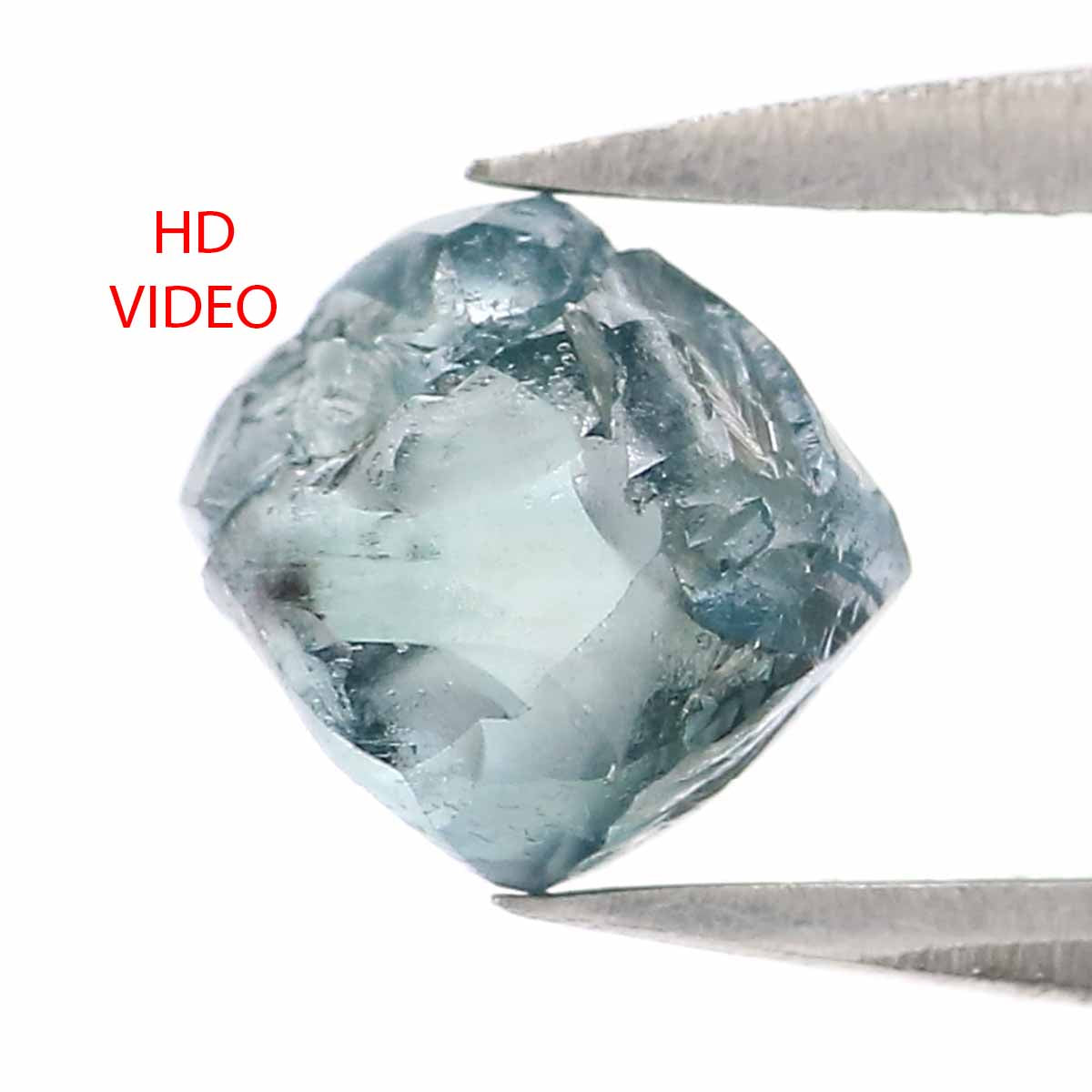 Natural Loose Rough Blue Color Diamond 1.11 CT 5.85 MM Rough Irregular Cut Diamond KDL2358