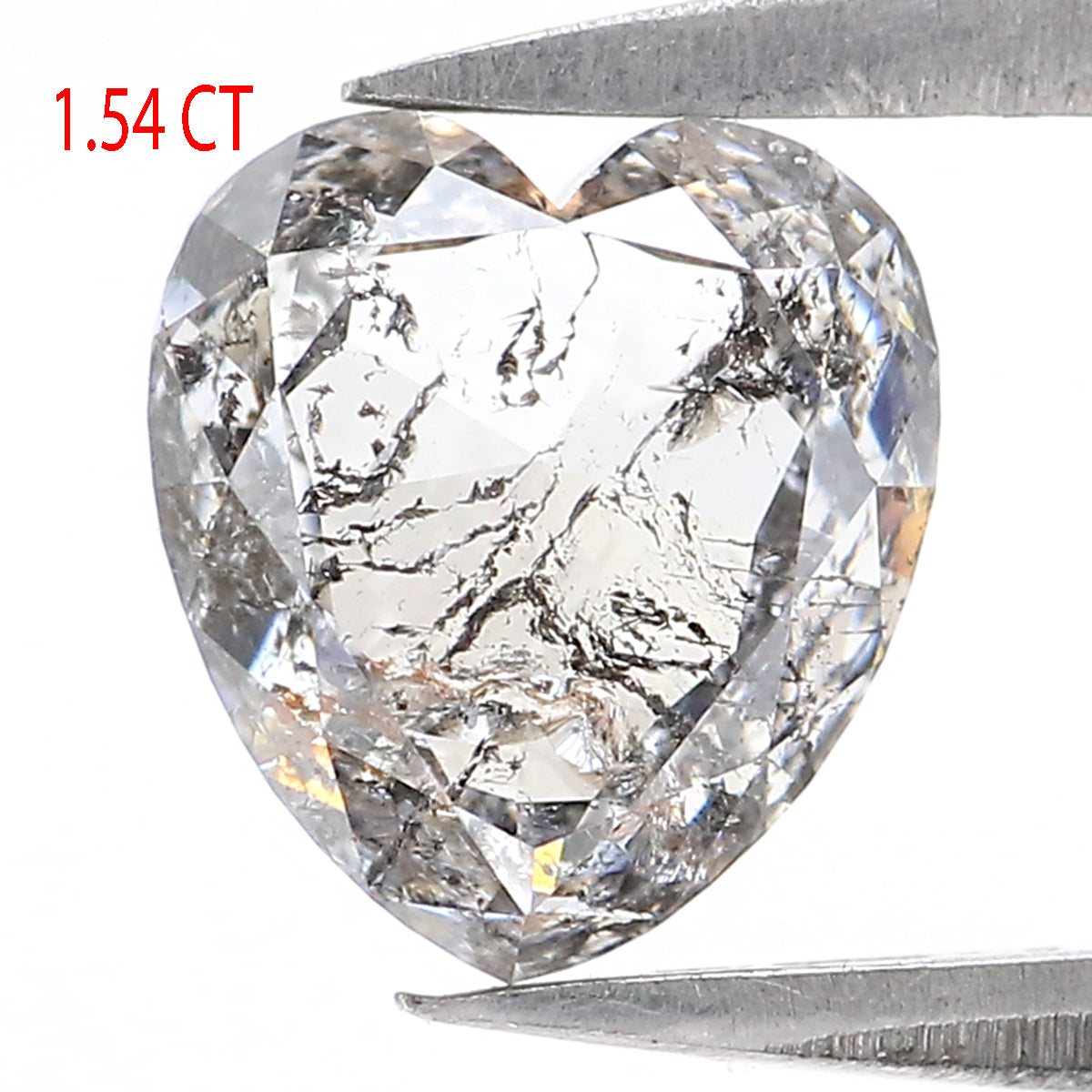 Natural Loose Heart Diamond White - G Color 1.54 CT 7.09 MM Heart Shape Rose Cut Diamond KDL2598