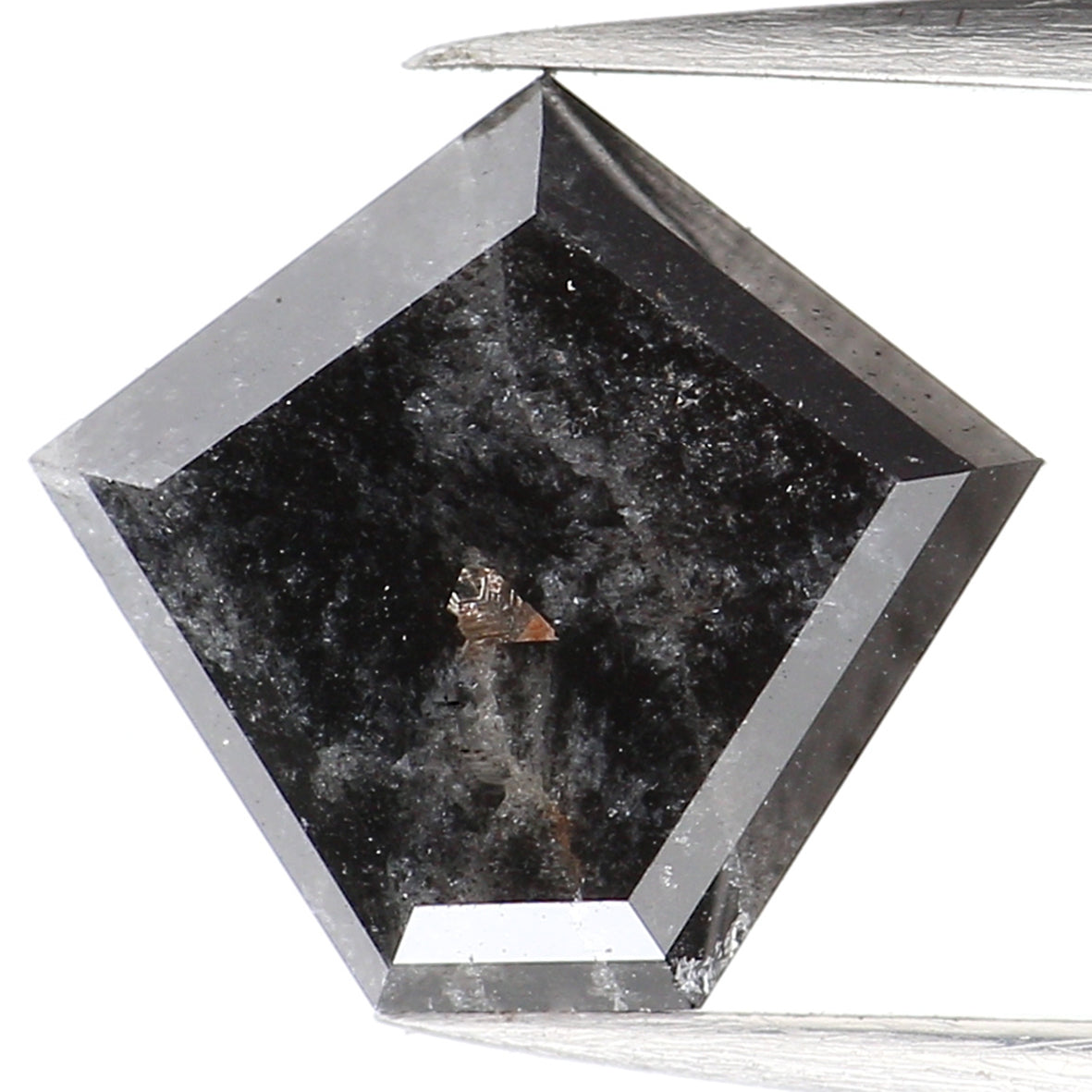 2.28 Ct Natural Loose Pentagon Shape Diamond Black Color Pentagon Diamond 8.75 MM Natural Loose Diamond Black Pentagon Cut Diamond QL870