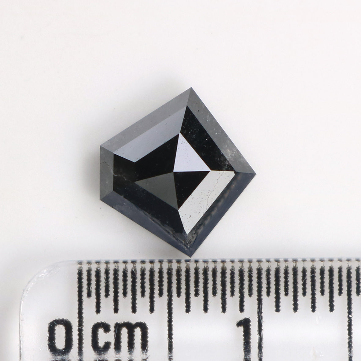 2.28 Ct Natural Loose Pentagon Shape Diamond Black Color Pentagon Diamond 8.75 MM Natural Loose Diamond Black Pentagon Cut Diamond QL870