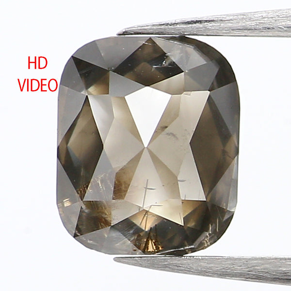 0.85 Ct Natural Loose Diamond, Cushion Cut Diamond, Brown Diamond, Polished Diamond, Real Diamond, Rustic Diamond, Antique Diamond KDL390