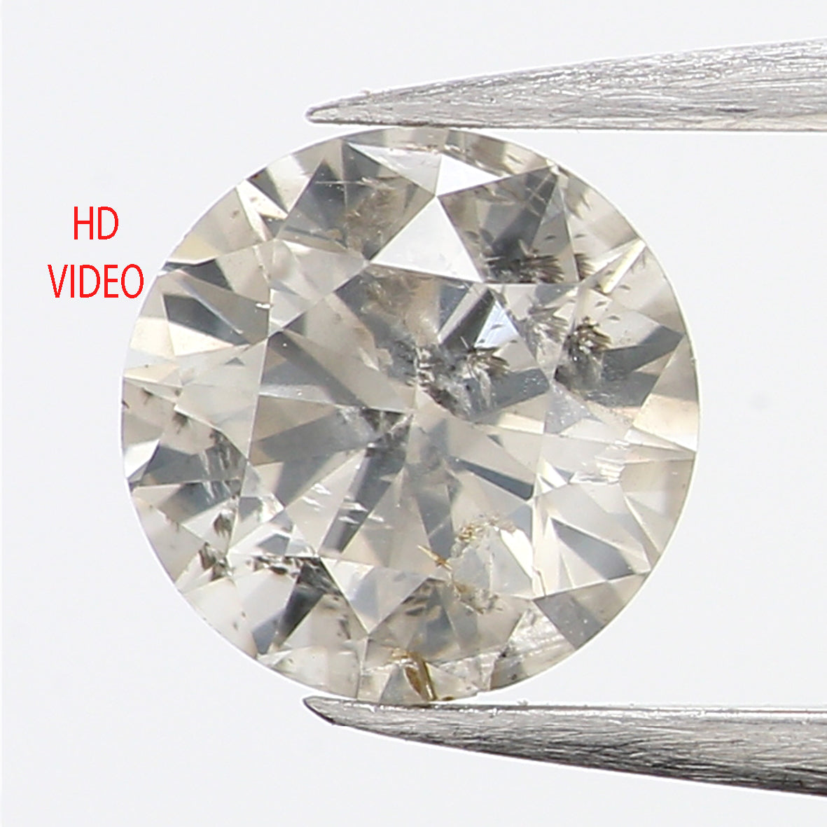 0.50 Ct Natural Loose Diamond, Fancy Grey Diamond, Round Diamond, Round Brilliant Cut Diamond, Sparkling Diamond, Rustic Diamond L5098