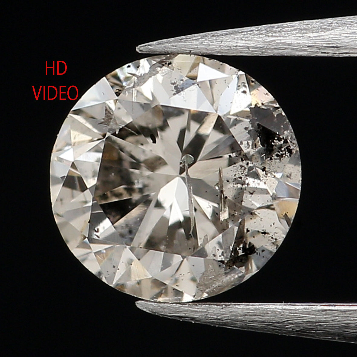 0.42 Ct Natural Loose Diamond, White Diamond, Round Diamond, Round Brilliant Cut Diamond, Sparkling Diamond, Rustic Diamond L027