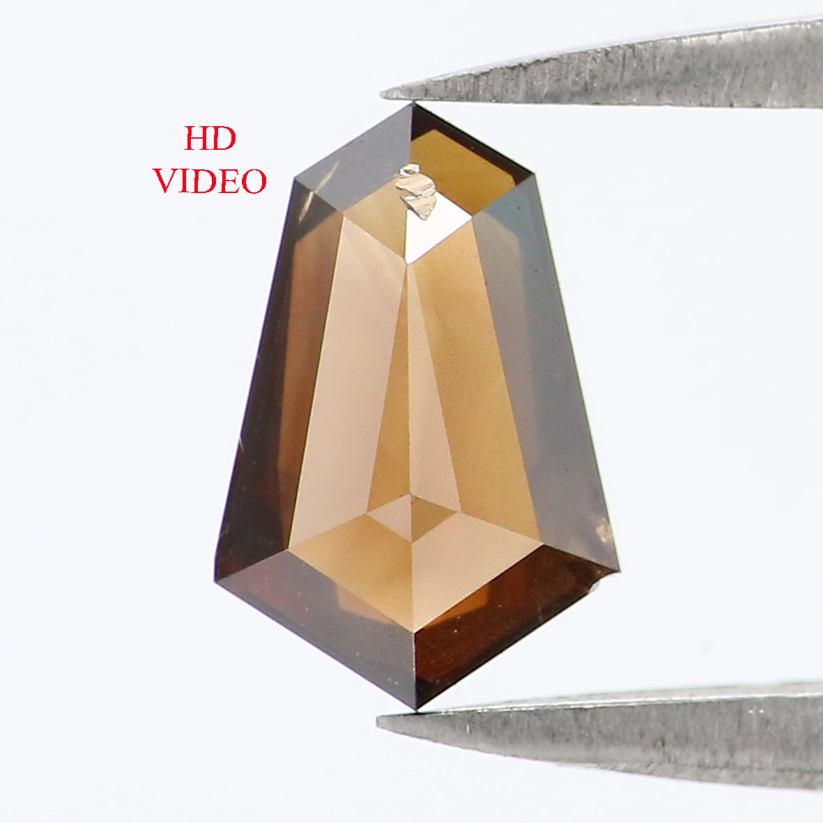 0.61 CT Natural Loose Shield Shape Diamond Brown Color Shield Cut Diamond 7.50 MM Natural Loose Brown Diamond Shield Rose Cut Diamond QL1755