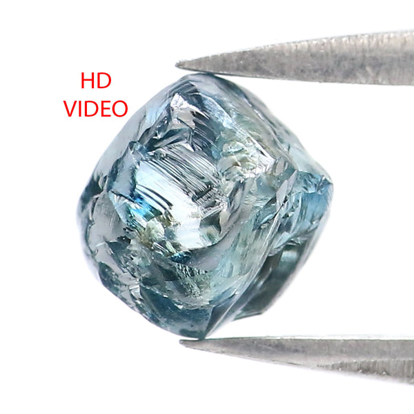 Natural Loose Rough Blue Color Diamond 1.14 CT 5.99 MM Rough Irregular Cut Diamond KDL2322