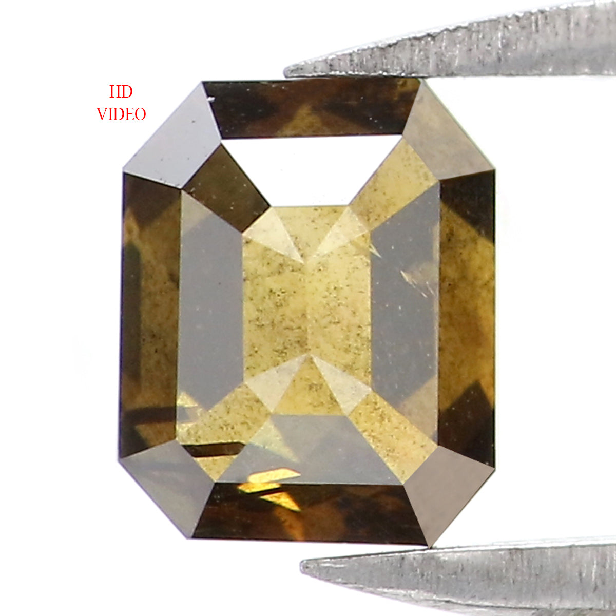0.67 Ct Natural Loose Emerald Cut Diamond Brown Color Emerald Diamond 5.25 MM Natural Loose Brown Color Diamond Emerald Cut Diamond QL1838