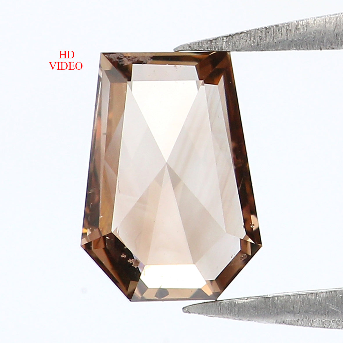 0.86 CT Natural Loose Coffin Cut Diamond Dark Brown Color Coffin Shape Diamond 7.20 MM Natural Loose Diamond Coffin Rose Cut Diamond QL6459