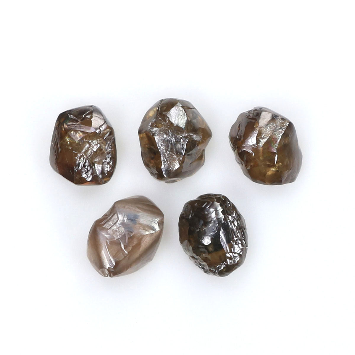 Natural Loose Rough Dark Brown Color Diamond 2.44 CT 4.70 MM Rough Shape Rose Cut Diamond KDL7971