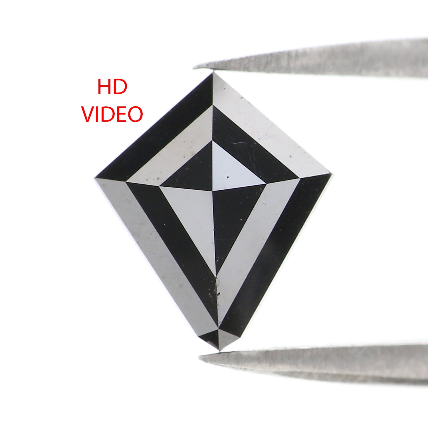 1.56 Ct Natural Loose Kite Shape Diamond Black Color Kite Shape Diamond 9.30 MM Natural Loose Black Diamond Kite Rose Cut Diamond KQ2615