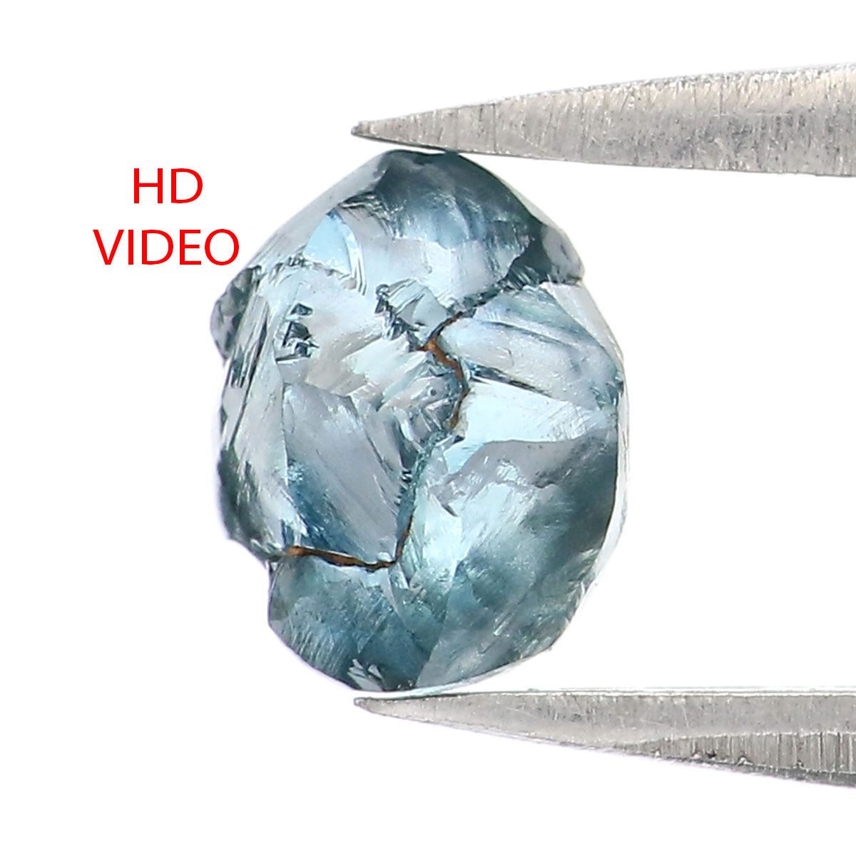 1.30 CT Natural Loose Rough Shape Diamond Blue Color Rough Cut Diamond 6.10 MM Natural Loose Blue Color Rough Irregular Cut Diamond QL2277