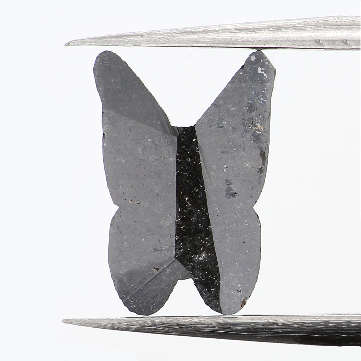 0.99 CT Natural Loose Butterfly Shape Diamond Black Color Butterfly Diamond 10.90 MM Natural Black Color Butterfly Rose Cut Diamond LQ393