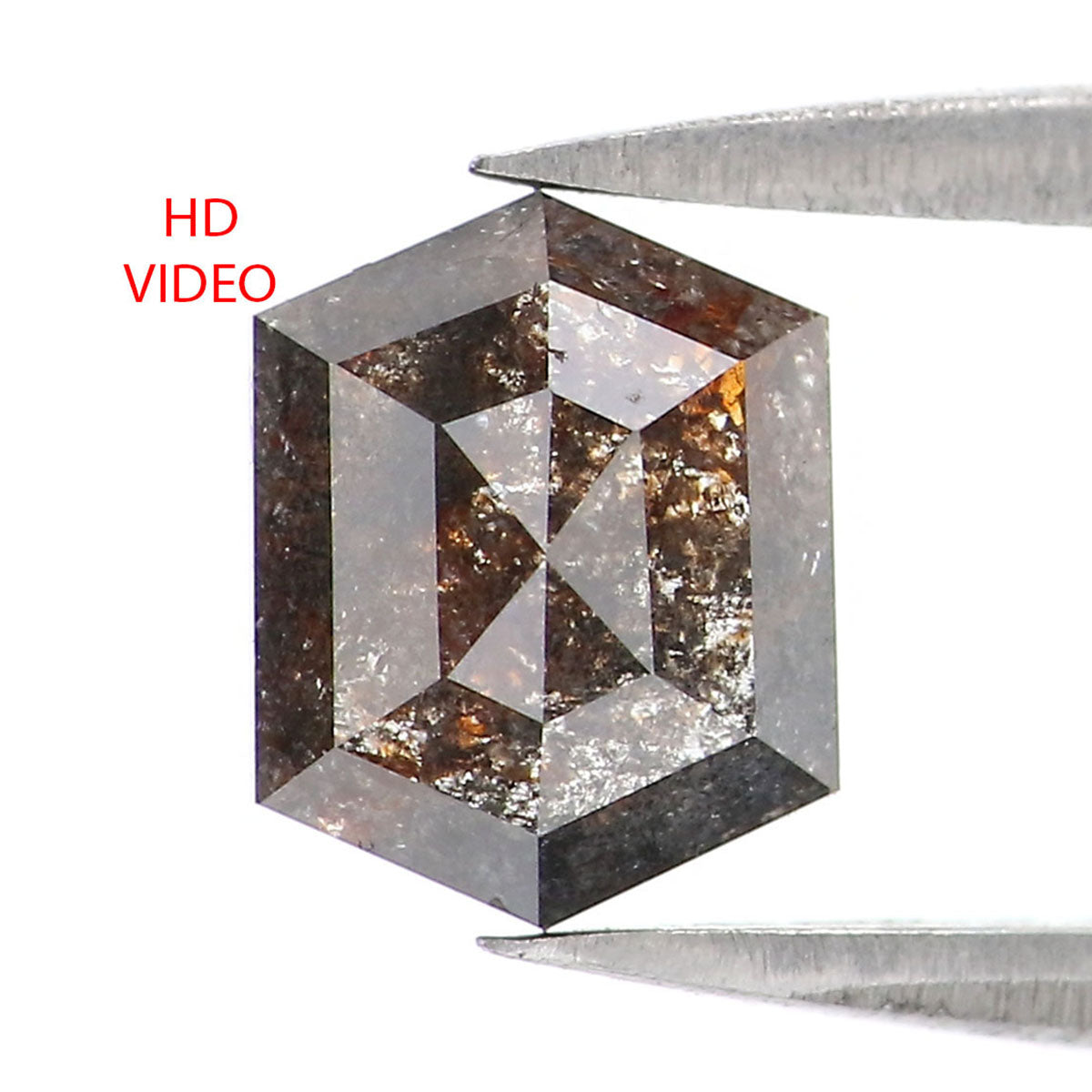 1.12 CT Natural Loose Hexagon Shape Diamond Brown Color Hexagon Cut Diamond 7.10 MM Natural Brown Diamond Hexagon Rose Cut Diamond LQ2416