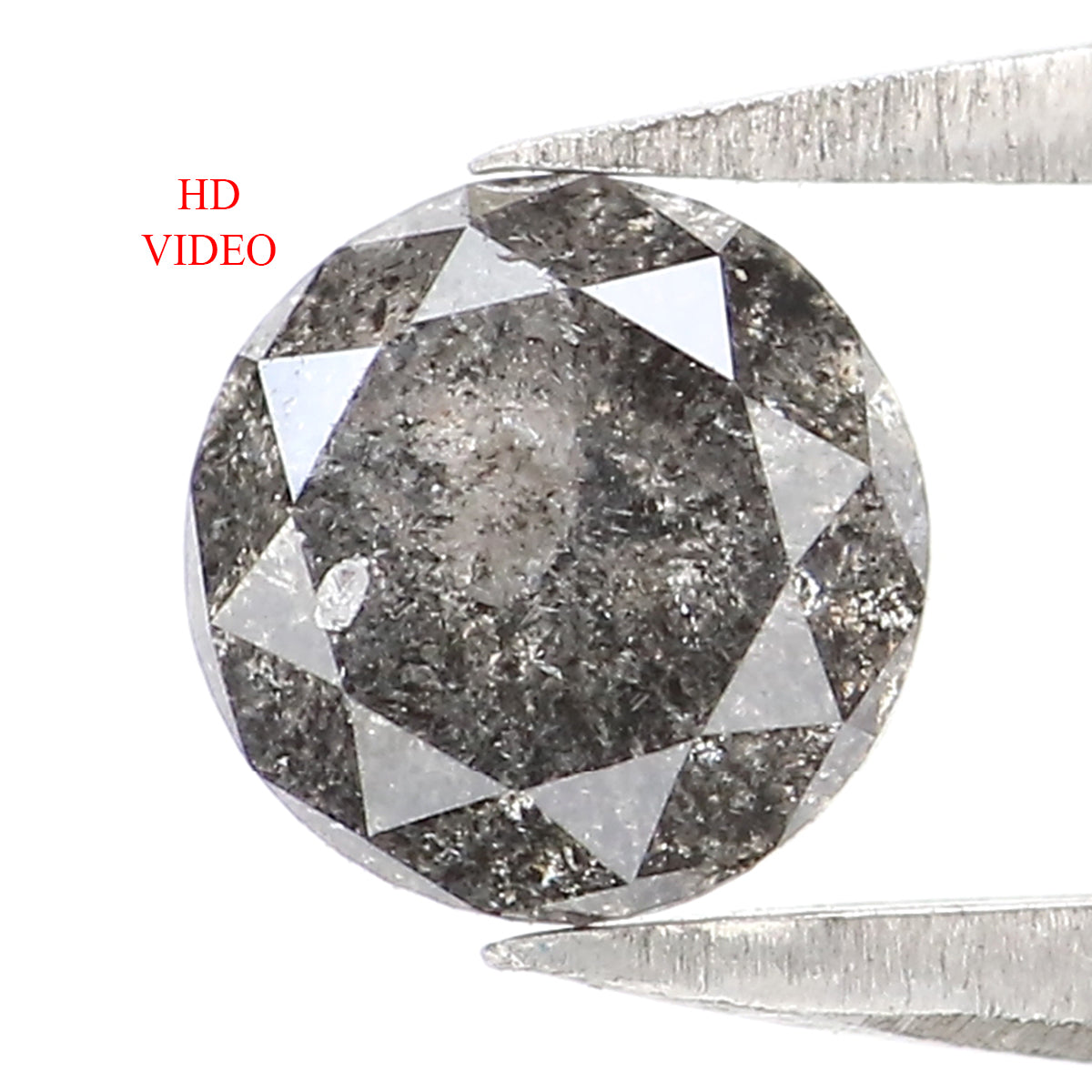 0.65 CT Natural Loose Round Shape Diamond Salt And Pepper Round Cut Diamond 5.25 MM Natural Loose Diamond Round Brilliant Cut Diamond LQ041