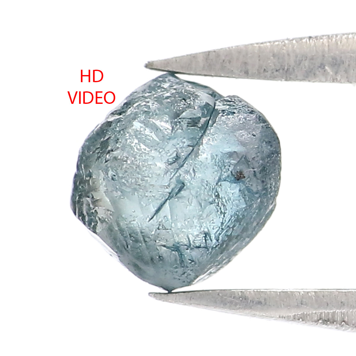 0.88 CT Natural Loose Rough Shape Diamond Blue Color Rough Cut Diamond 5.25 MM Natural Loose Blue Diamond Rough Irregular Cut Diamond LQ2337